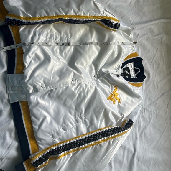 White and Yellow Varsity Jacket - Picture 7 of 11